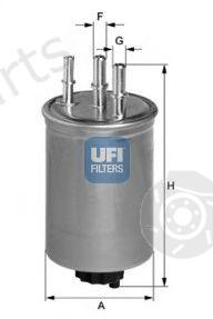  UFI part 2444500 Fuel filter