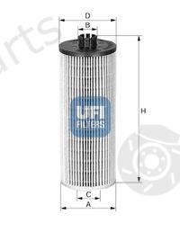  UFI part 2503600 Oil Filter
