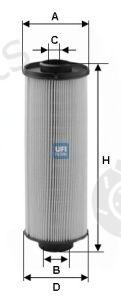  UFI part 26.004.00 (2600400) Fuel filter