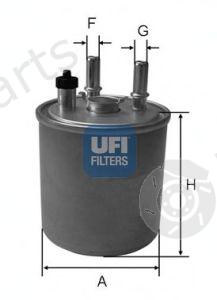  UFI part 24.073.00 (2407300) Fuel filter