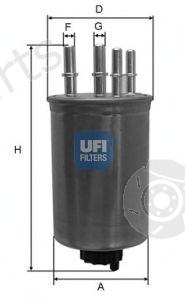  UFI part 2445900 Fuel filter