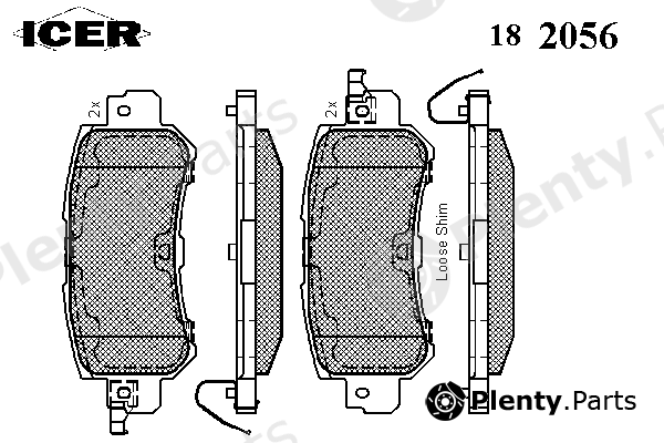  ICER part 182056 Brake Pad Set, disc brake