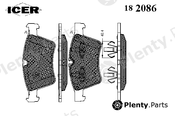  ICER part 182086 Brake Pad Set, disc brake