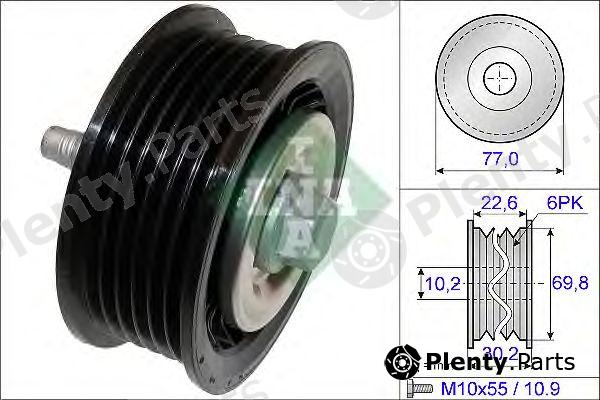  INA part 532070010 Deflection/Guide Pulley, v-ribbed belt