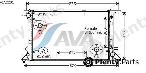  AVA QUALITY COOLING part AIA2291 Radiator, engine cooling