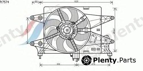 AVA QUALITY COOLING part FT7574 Fan, radiator