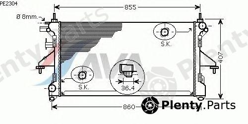  AVA QUALITY COOLING part PE2304 Radiator, engine cooling