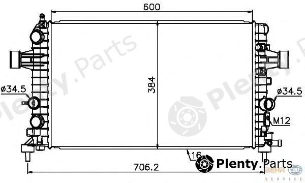  BEHR part 8MK376754-081 (8MK376754081) Radiator, engine cooling
