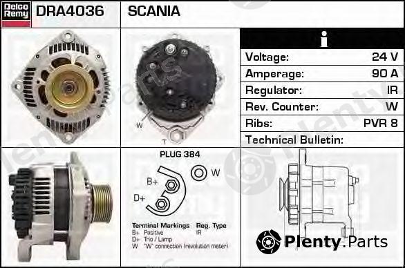  DELCO REMY part DRA4036 Alternator