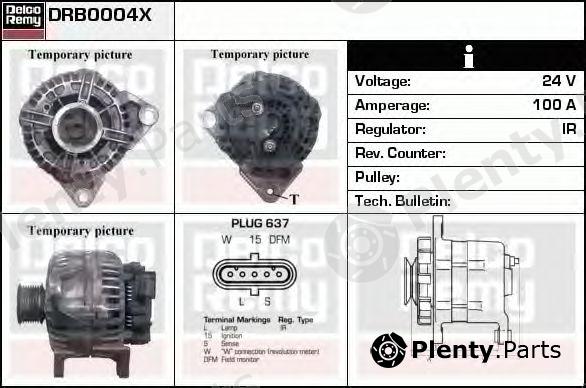  DELCO REMY part DRB0004X Alternator