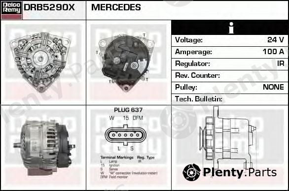  DELCO REMY part DRB5290X Alternator