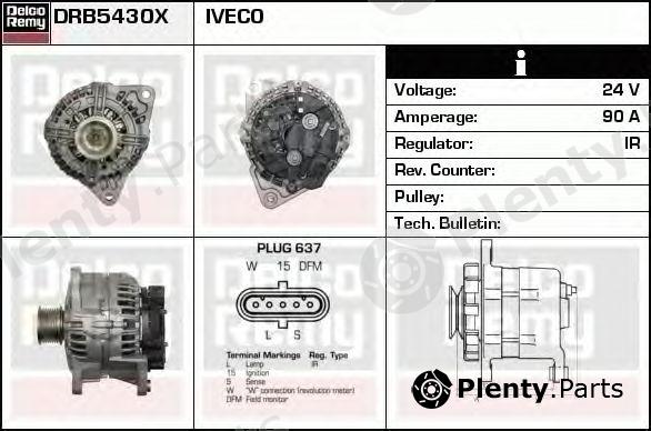  DELCO REMY part DRB5430X Alternator