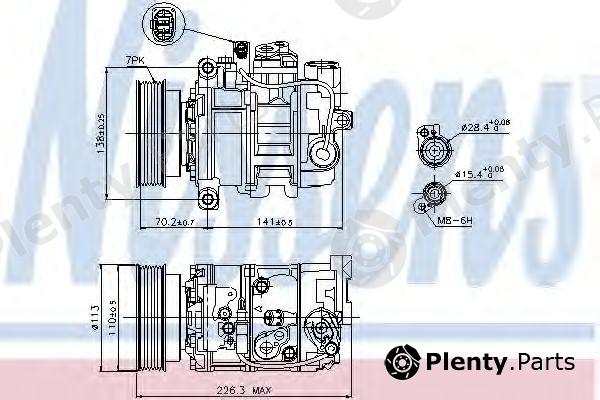  NISSENS part 89237 Compressor, air conditioning
