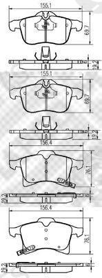  MAPCO part 6710 Brake Pad Set, disc brake