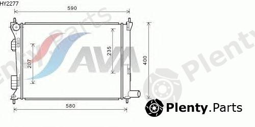  AVA QUALITY COOLING part HY2277 Radiator, engine cooling