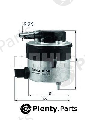  MAHLE ORIGINAL part KL569 Fuel filter