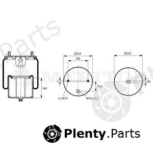 Genuine MERITOR (ROR) part MLF8145 Boot, air suspension