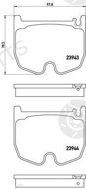  BREMBO part P50062 Brake Pad Set, disc brake