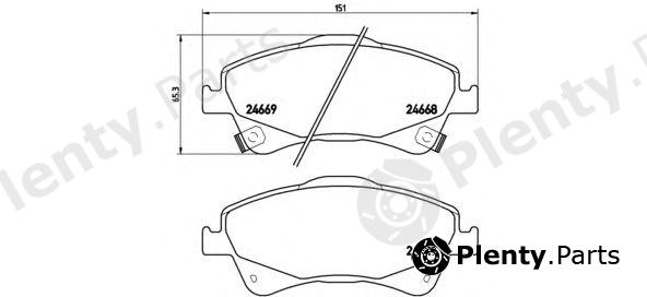  BREMBO part P83109 Brake Pad Set, disc brake