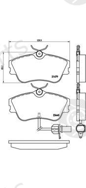 BREMBO part P85050 Brake Pad Set, disc brake