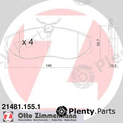  ZIMMERMANN part 21481.155.1 (214811551) Brake Pad Set, disc brake