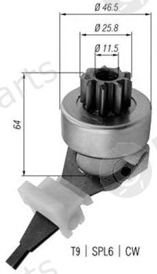  MAGNETI MARELLI part 940113020421 Pinion, starter