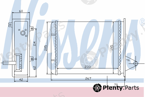  NISSENS part 71448 Heat Exchanger, interior heating