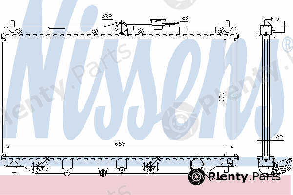 NISSENS part 62283A Radiator, engine cooling