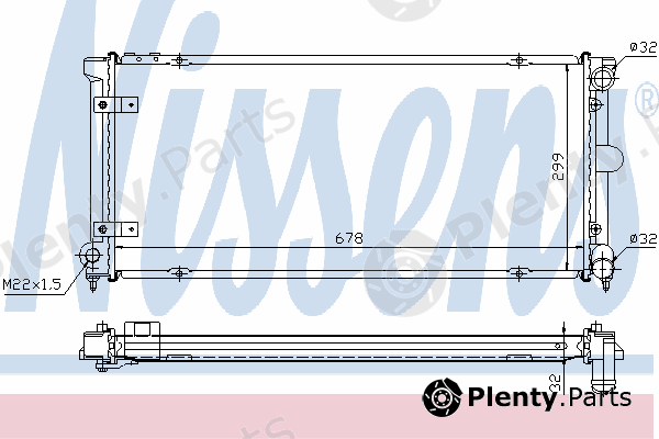  NISSENS part 64004A Radiator, engine cooling