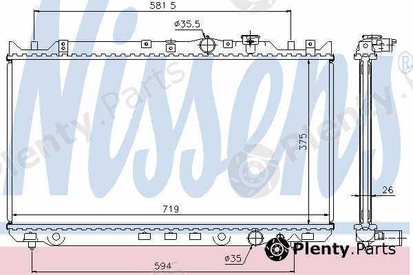  NISSENS part 62482 Radiator, engine cooling