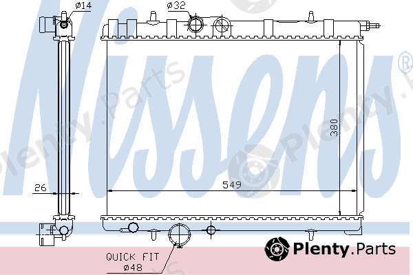  NISSENS part 63697 Radiator, engine cooling
