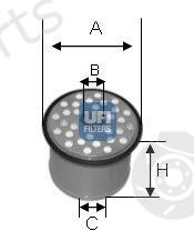  UFI part 2439000 Fuel filter