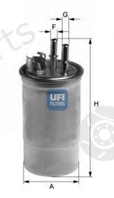  UFI part 2443300 Fuel filter