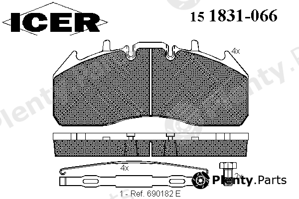  ICER part 151831-066 (151831066) Brake Pad Set, disc brake