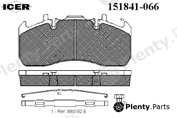  ICER part 151841-066 (151841066) Brake Pad Set, disc brake