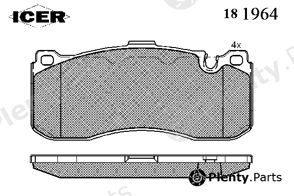  ICER part 181964 Brake Pad Set, disc brake