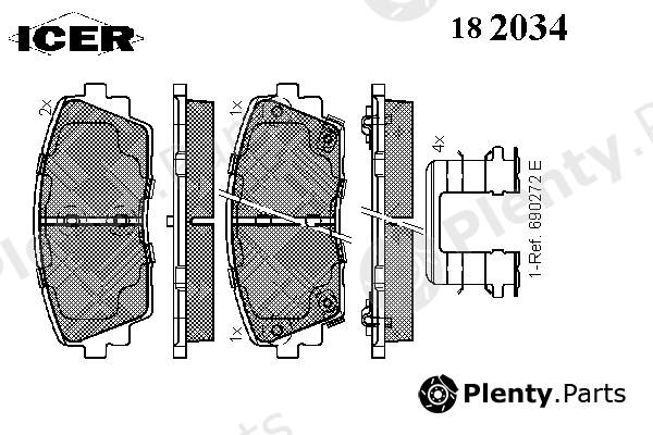  ICER part 182034 Brake Pad Set, disc brake