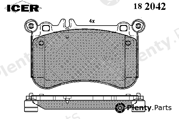  ICER part 182042 Brake Pad Set, disc brake