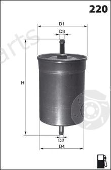  MECAFILTER part ELE3567 Fuel filter