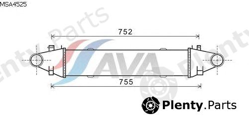  AVA QUALITY COOLING part MSA4525 Intercooler, charger