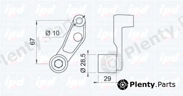  IPD part 15-0143 (150143) Deflection/Guide Pulley, timing belt
