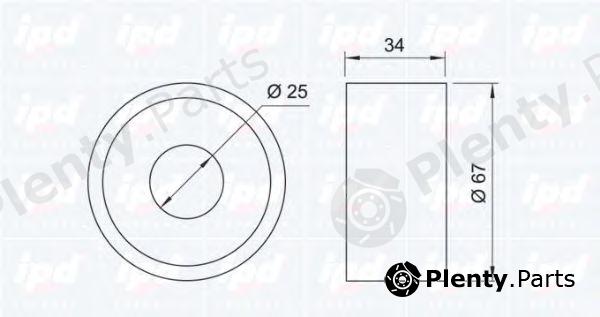  IPD part 14-0921 (140921) Deflection/Guide Pulley, timing belt