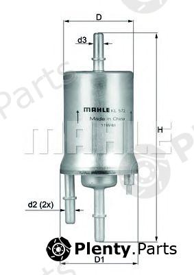  MAHLE ORIGINAL part KL572 Fuel filter