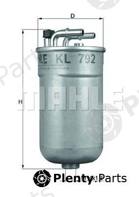  MAHLE ORIGINAL part KL792 Fuel filter