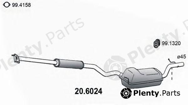  ASSO part 20.6024 (206024) Middle Silencer