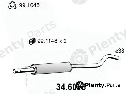 ASSO part 346098 Middle Silencer