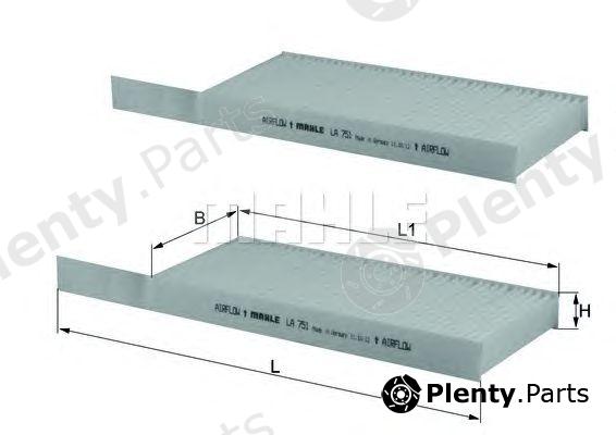  KNECHT part LA751S Filter, interior air