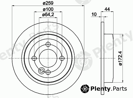  TEXTAR part 92175003 Brake Disc