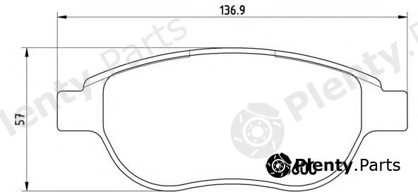  BREMBO part P61068 Brake Pad Set, disc brake