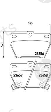 BREMBO part P83057 Brake Pad Set, disc brake